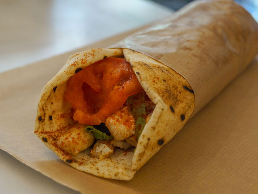 The famous Greek souvlaki prepared traditionally