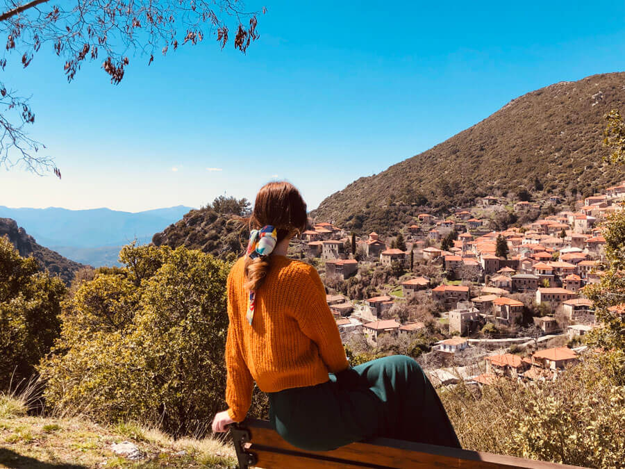 View of Stemnitsa, day trip from Athens