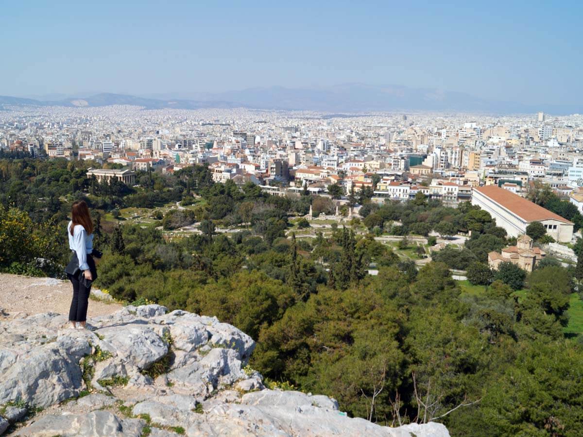 The Rock of Areios Pagos and its panoramic view