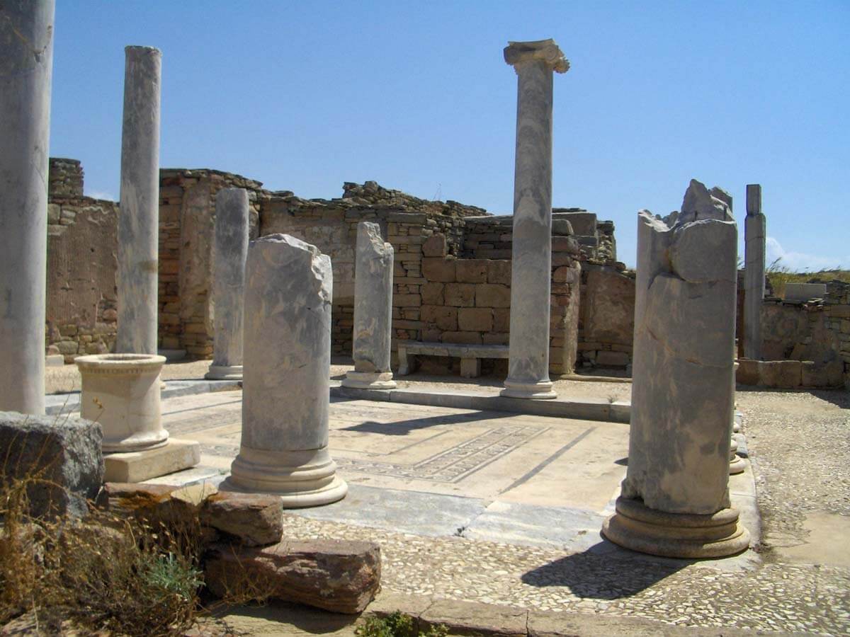Ancient ruins on Delos island