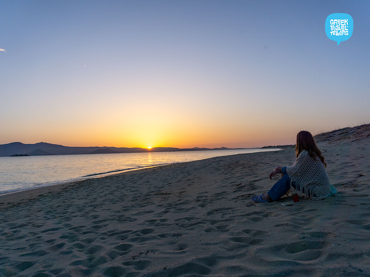 The beach of Plaka in Naxos