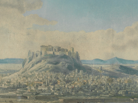 View of the city of Athens in 1784 (section)