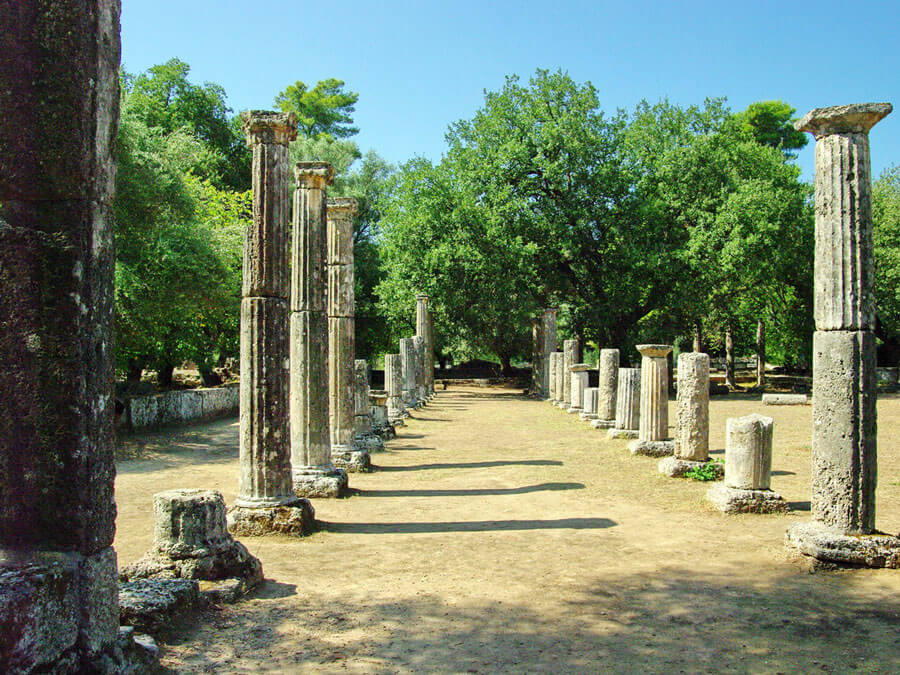 The palaestra of Olympia, a place devoted to the training of wrestlers and other athletes