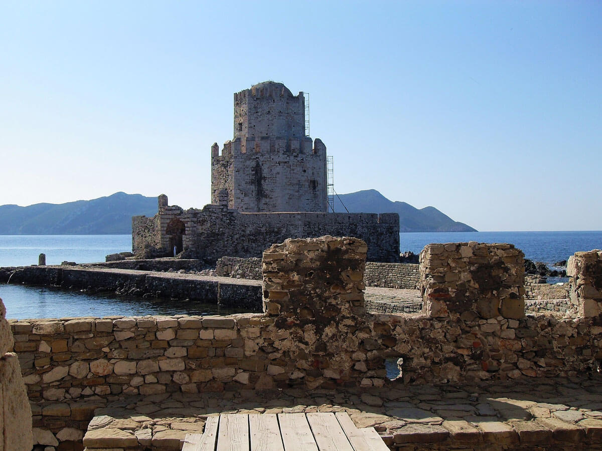 The Bourtzi in the Castle of Methoni in Peloponnese