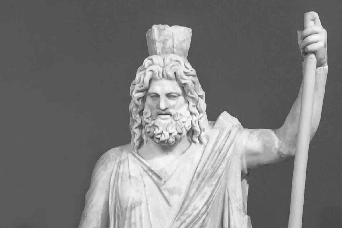 Marble statue God Hades