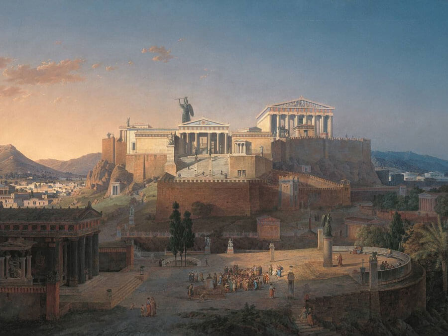 View of "The Acropolis at Athens" in Ancient Athens