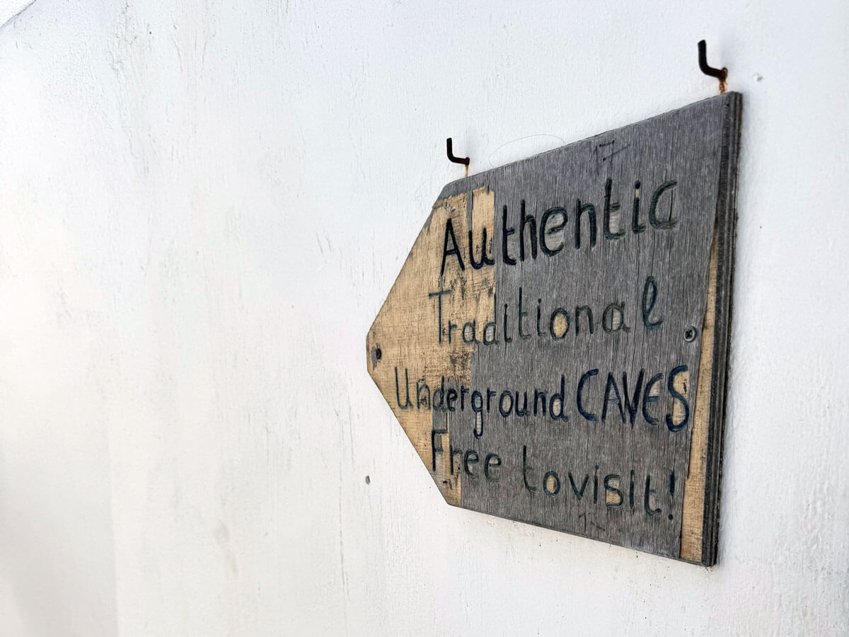 The road to the cave house