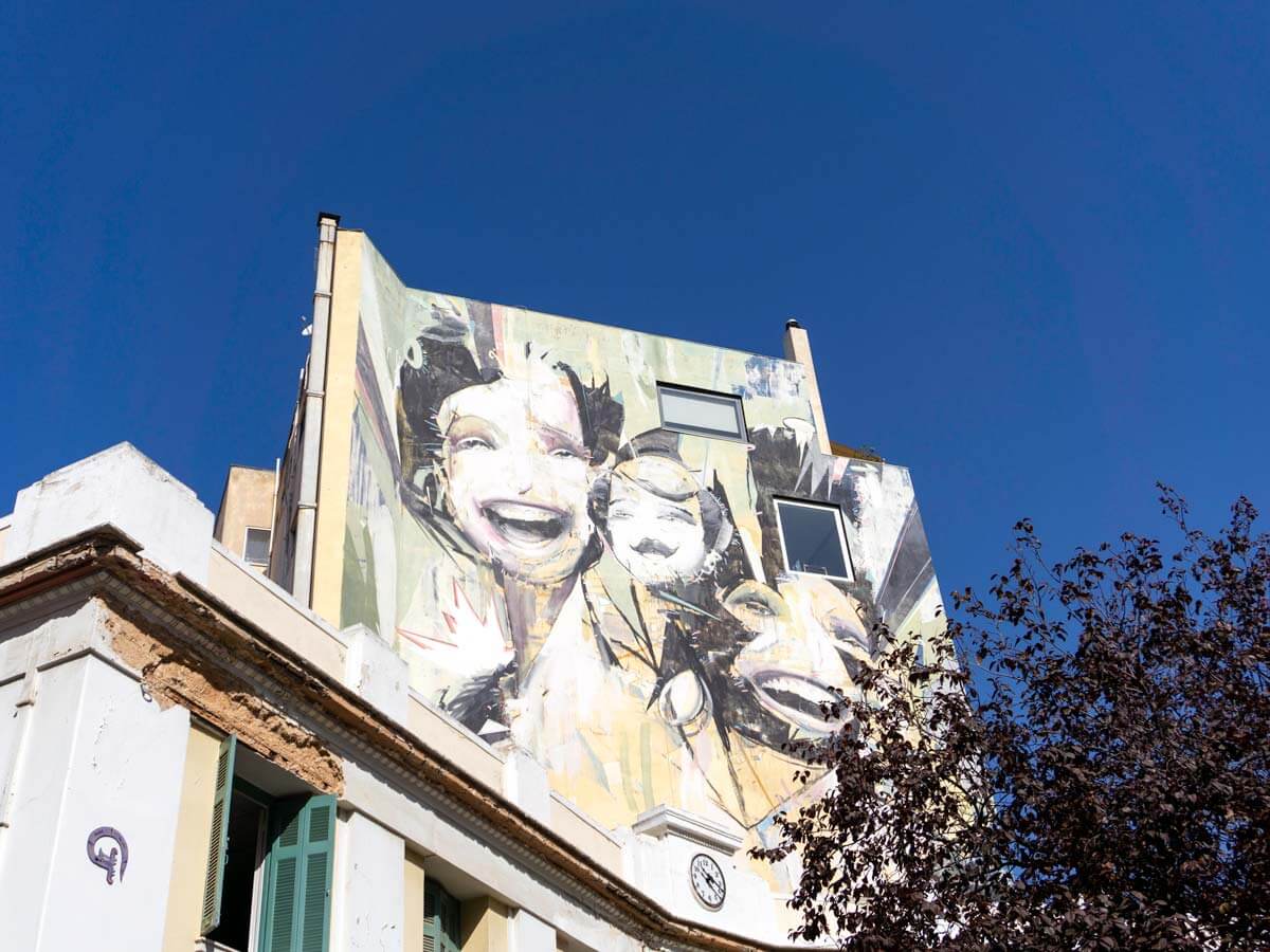 'Superman' mural by street artist Vasmou