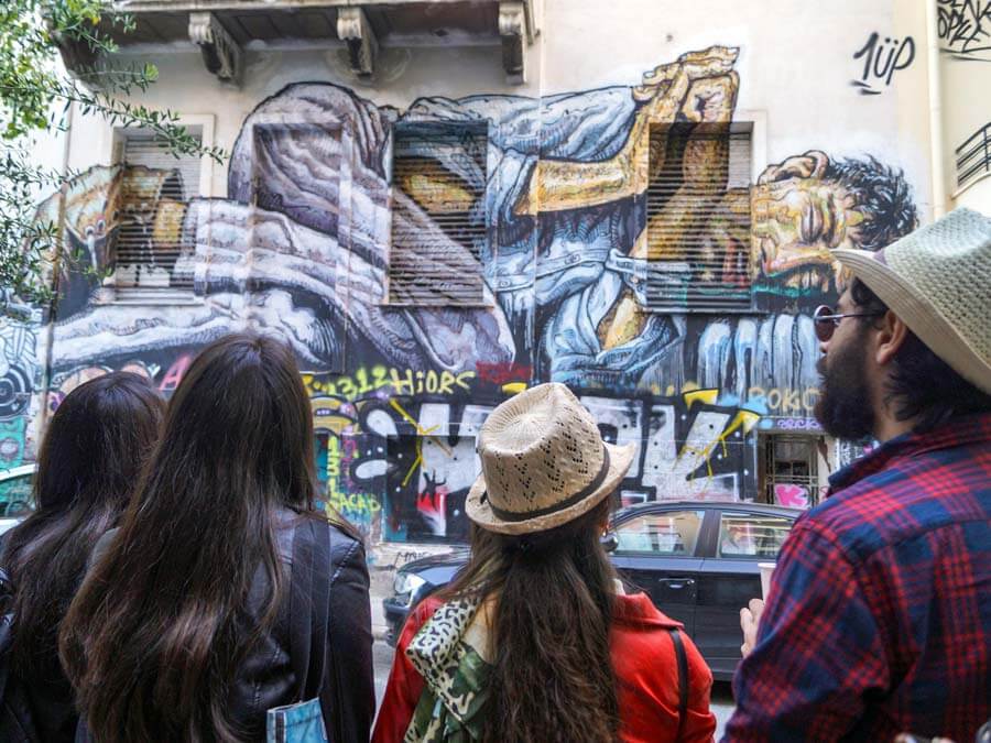 The ‘No Land for the Poor’ mural by WD