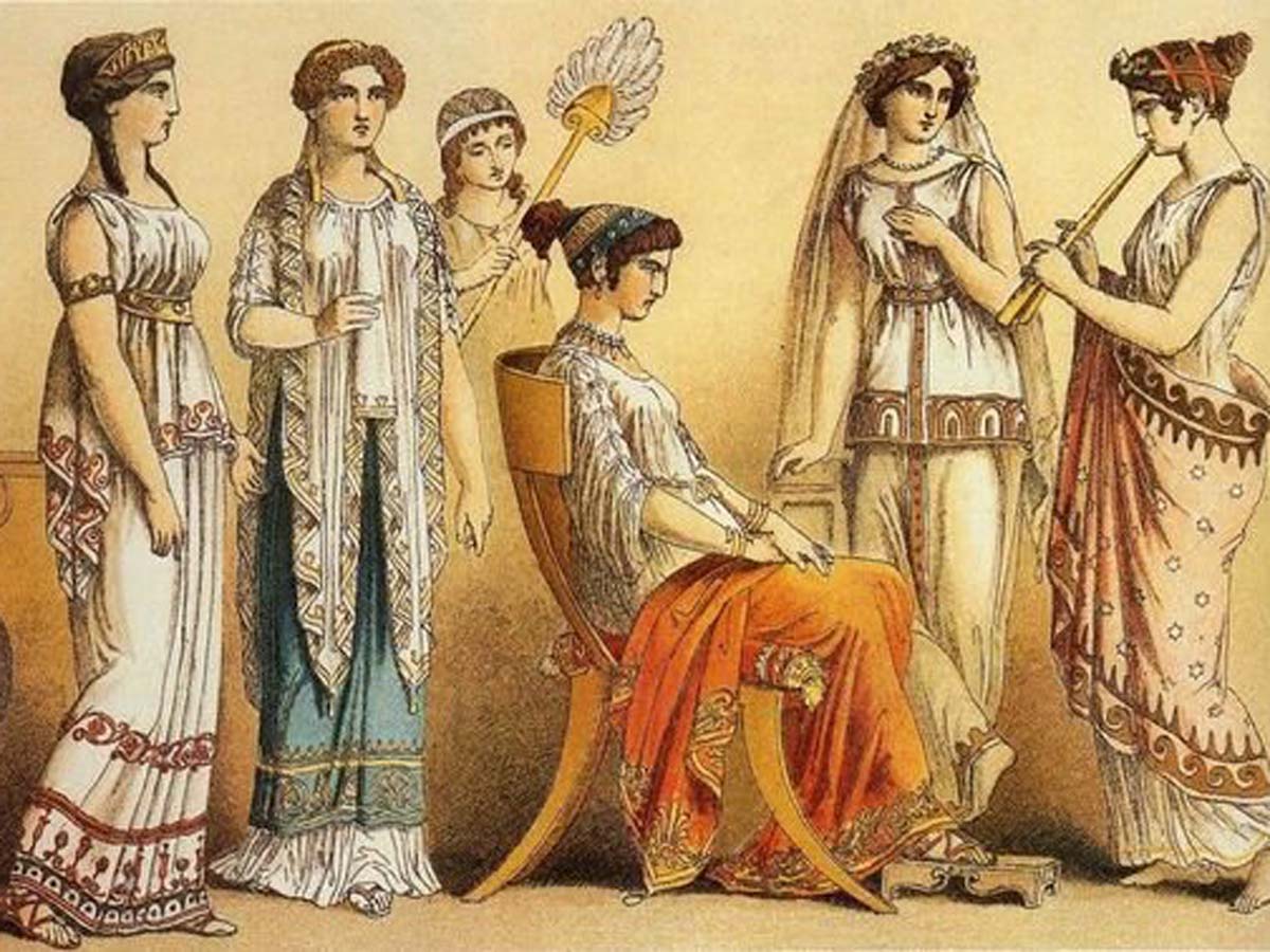 Different social classes of women in ancient Greece