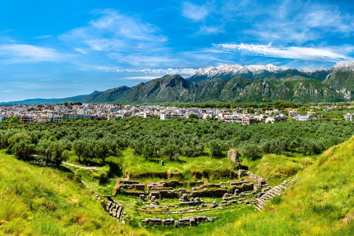 The town of modern Sparta where Telemachus visited
