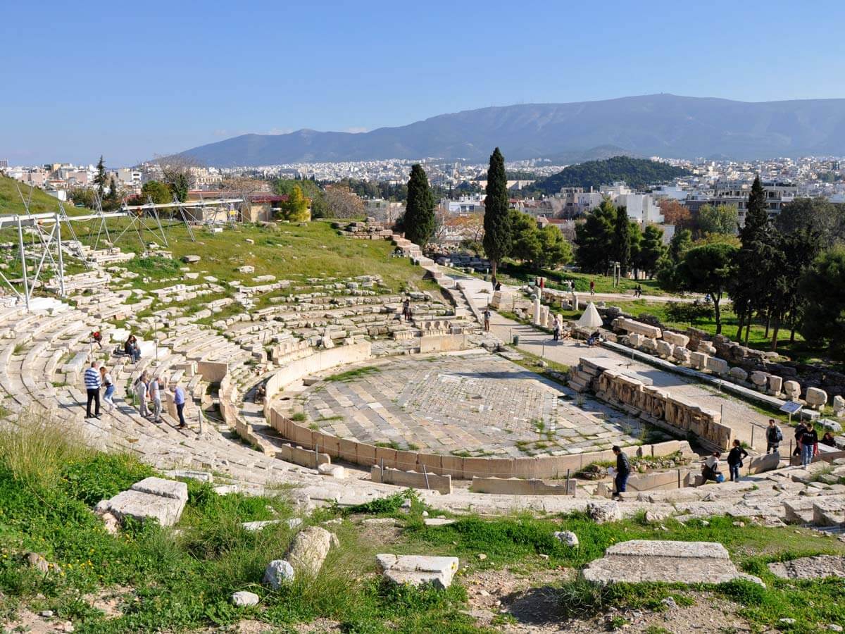 Ancient theater of Dionysus Athens The ancient Theater of Dionysus in Athens