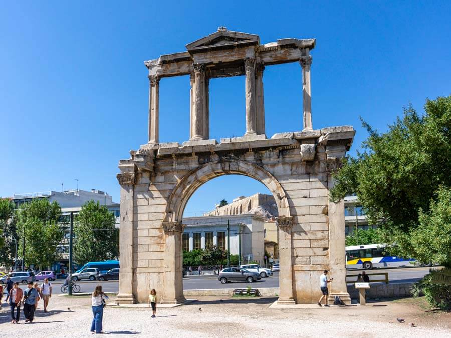 The Arch of Hadrian during Athens highlights tour